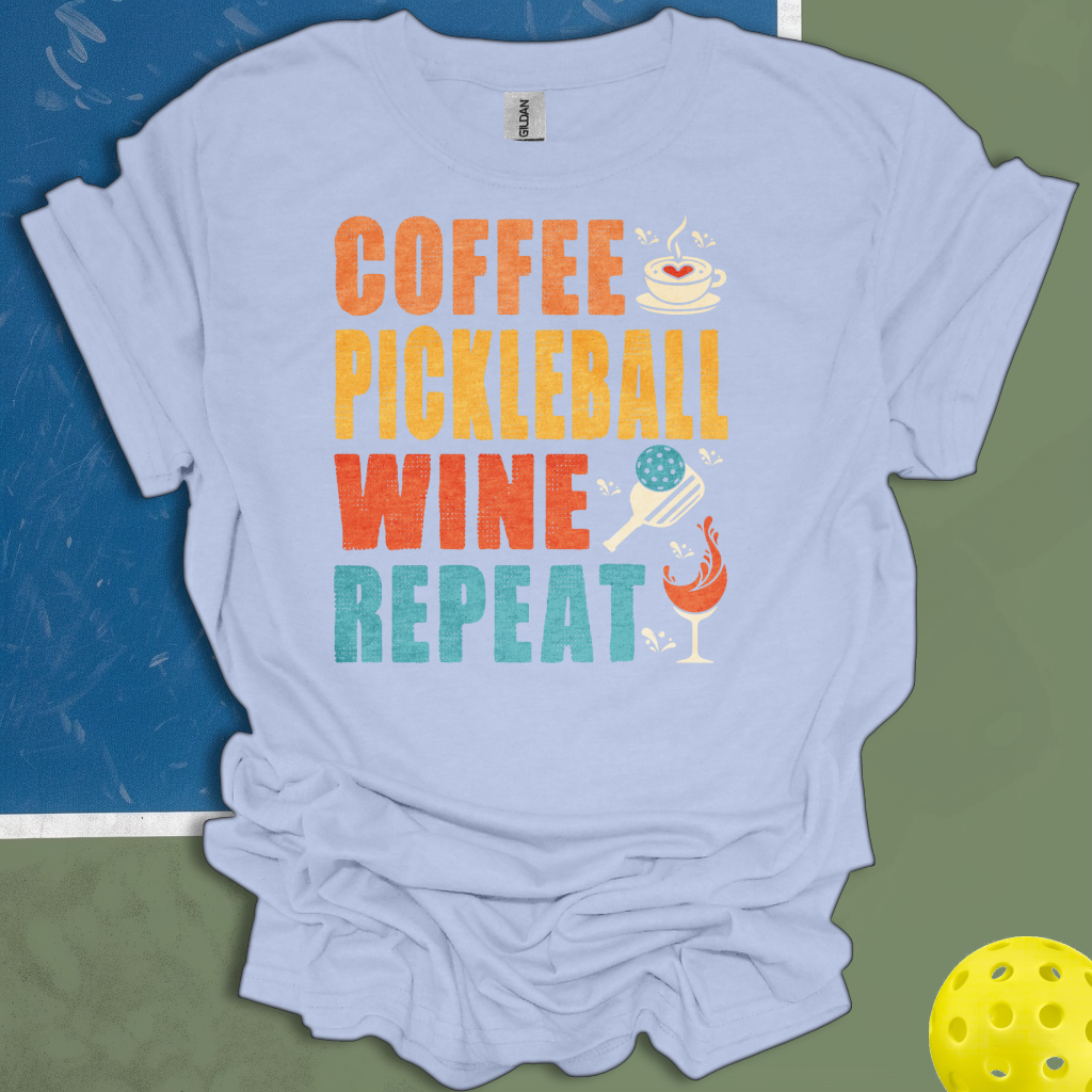 Coffee Wine Pickleball Repeat