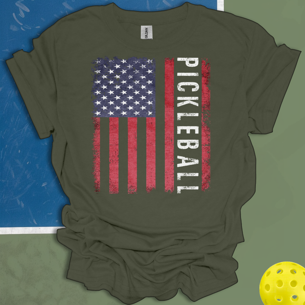 Pickleball American Flag