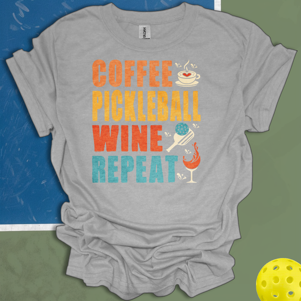 Coffee Wine Pickleball Repeat
