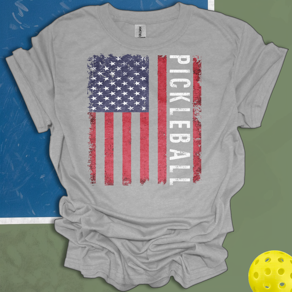 Pickleball American Flag