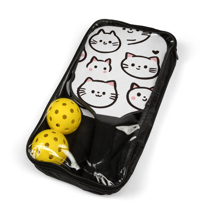 Cute Cats Pickleball Paddles & Balls Set