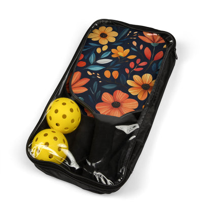 Artsy Flowers Pickleball Paddles & Balls Set