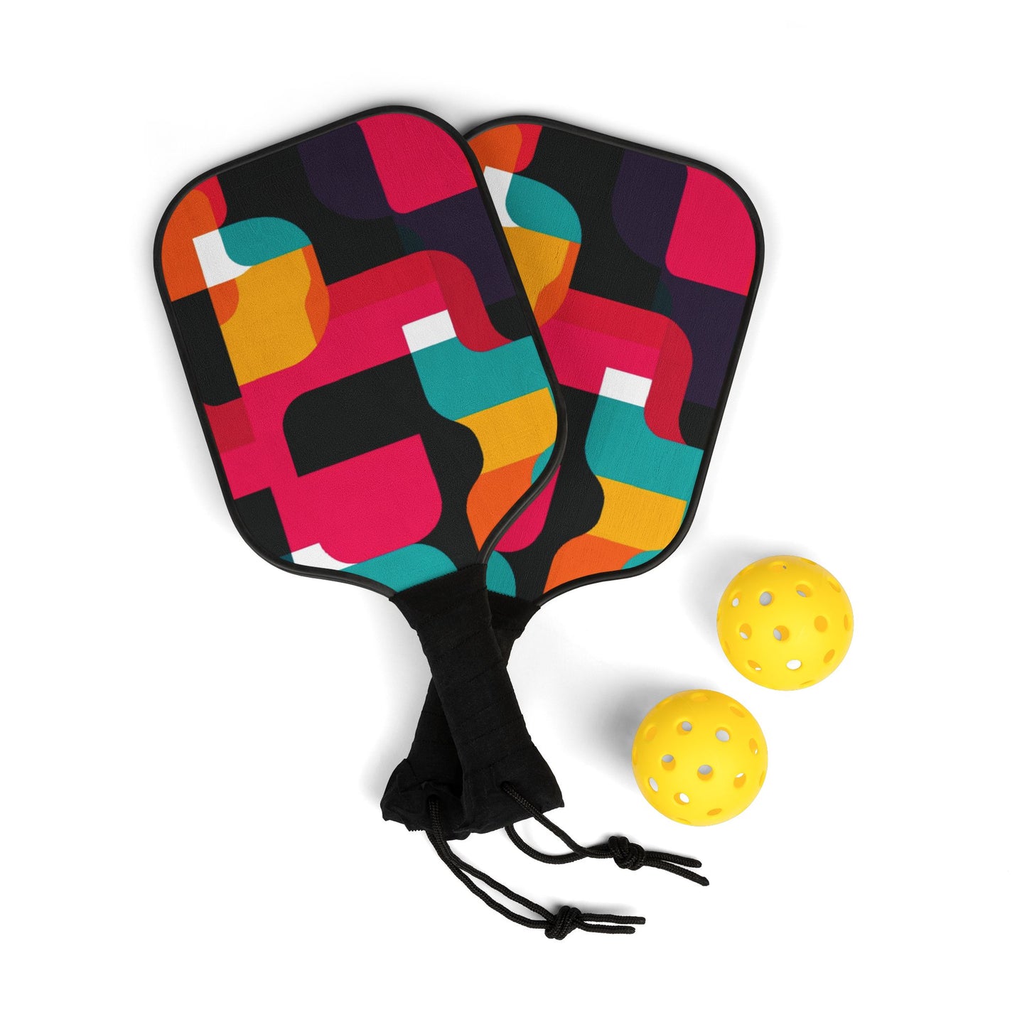 Groovy Pickleball Paddles & Balls Set