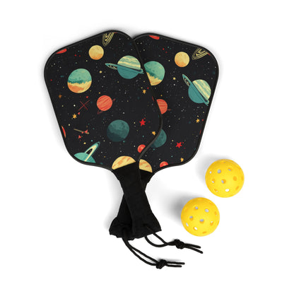 Space Pickleball Paddles & Balls Set