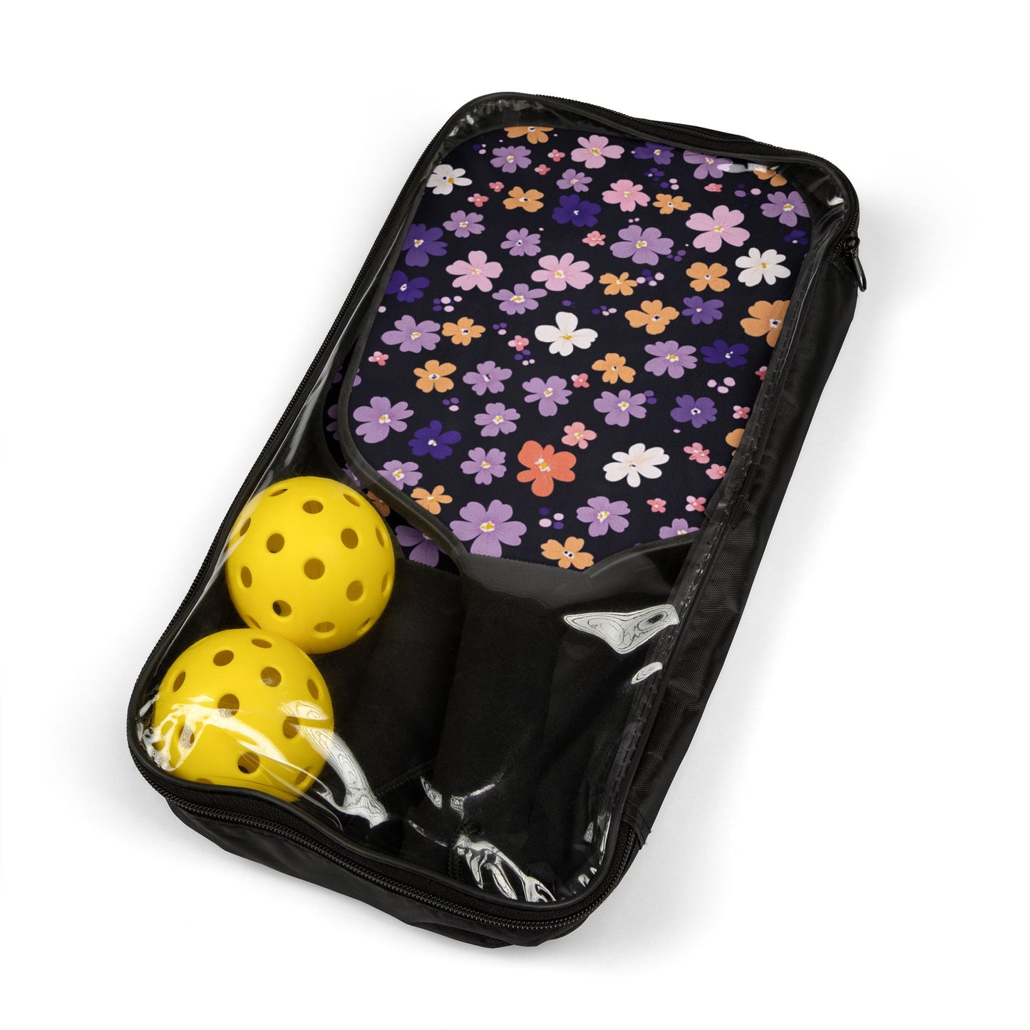 Pretty Flowers Pickleball Paddles & Balls Set