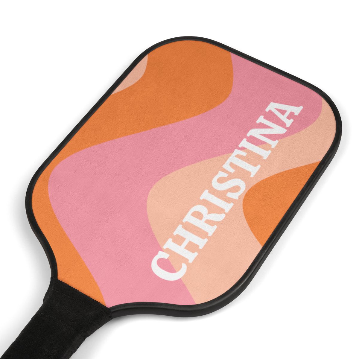 Retro Wave Name Personalized Pickleball Paddle